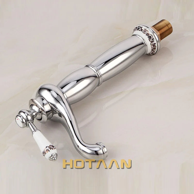 Elegant Modern Gold Basin Faucet - Single Handle Brass
