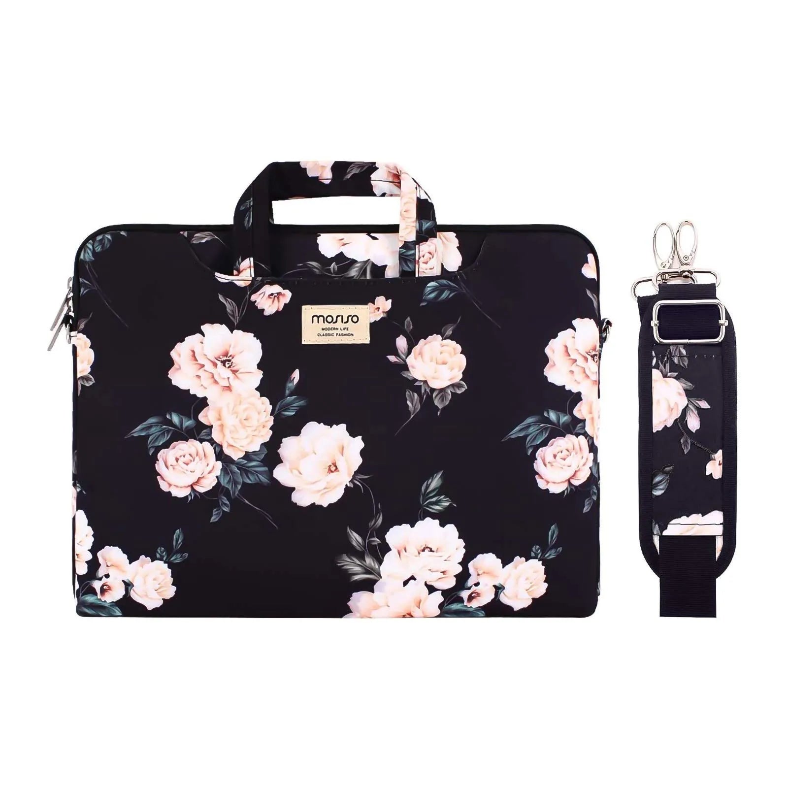 Premium Laptop Shoulder Bag - Water-Resistant Canvas Briefcase