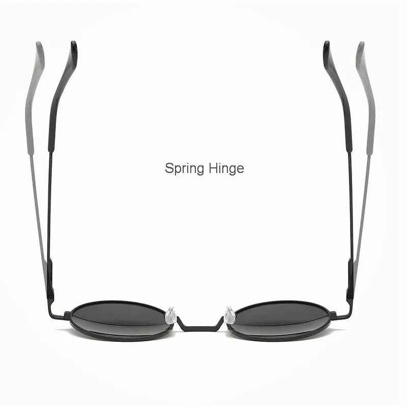 Classic Retro Round Polarized Sunglasses - UV400 Metal Frame