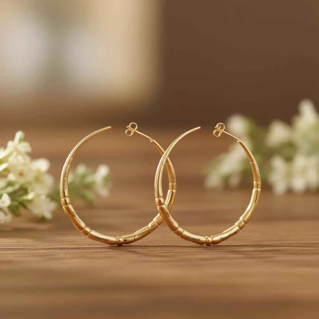 Cristoforo Women's 18K Gold Plated Hoop Earrings Alloy Metal Fashion Jewelry Thomy Lovers Ohmee Mamma Mia