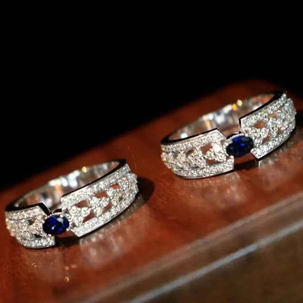 F1628 White Gold Diamond Ring Oval Cut Natural G Color Women's Engagement Jewelry