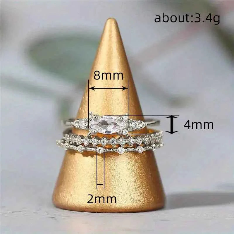 H234 Women's 18K Solid Gold Natural G Color Marquise Cut Diamond Engagement Ring with Side Diamonds