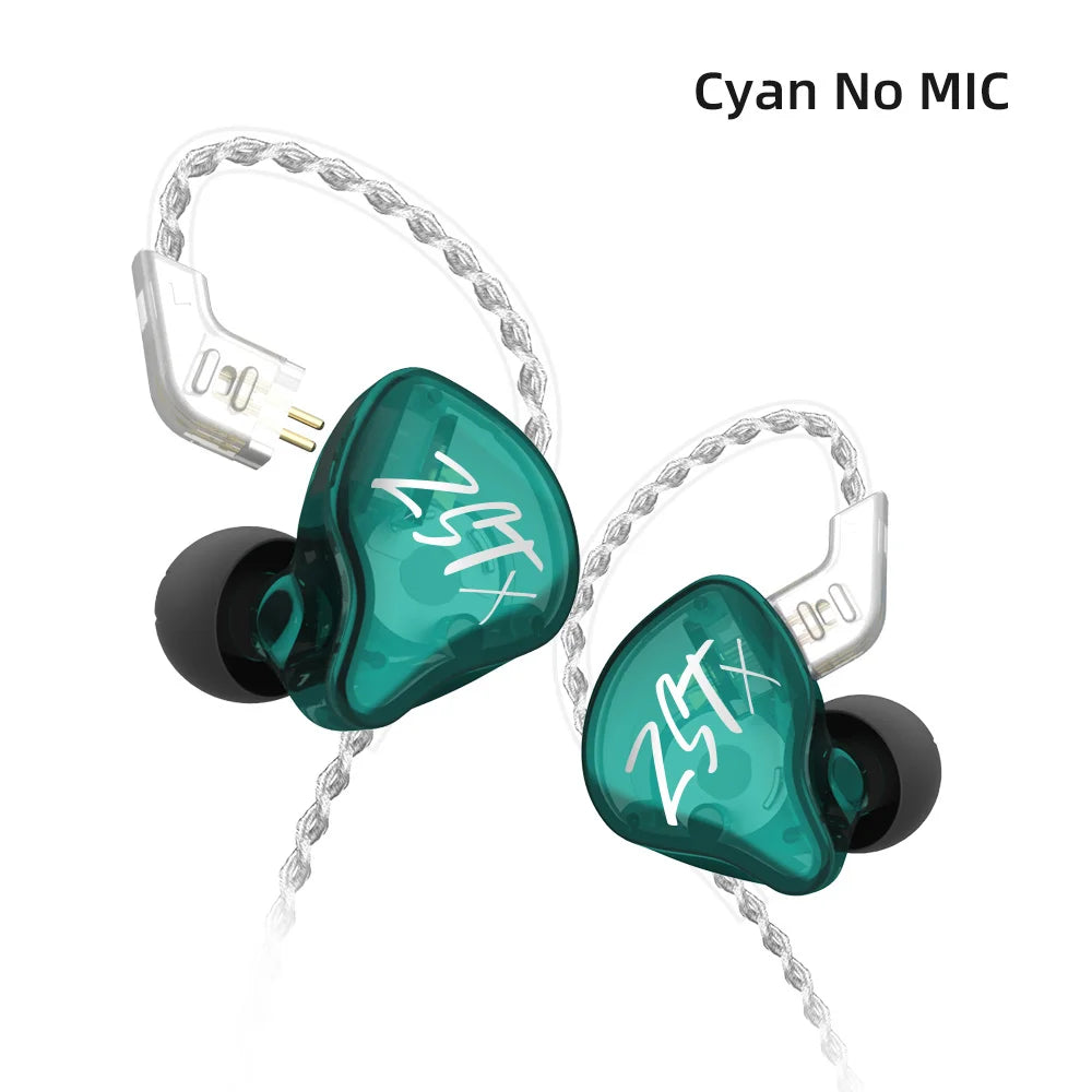 KZ ZST X 1BA 1DD Hybrid HIFI In Ear Earphones Bass Earbud Sport Noise Cancelling Headset KZ ZSTX ZSNPRO ZSX EDX PRO VX C12