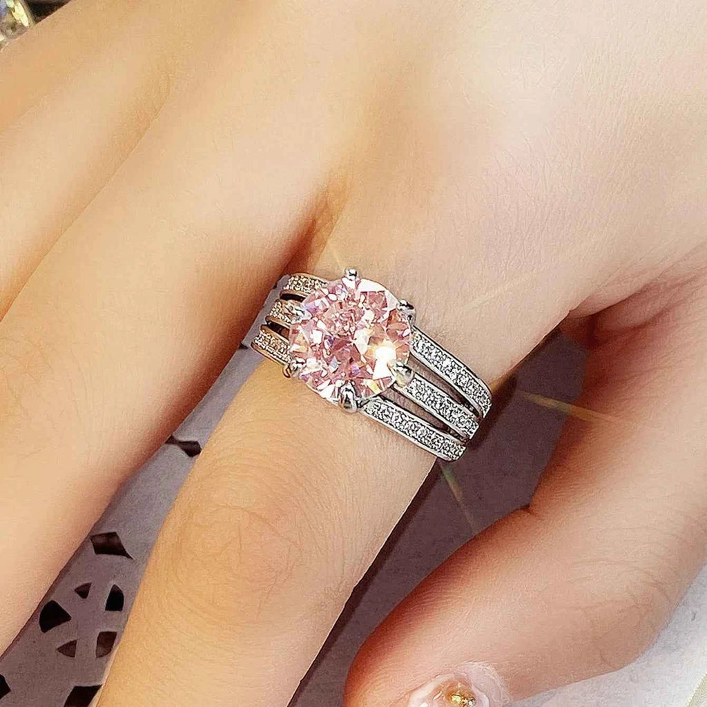 F1553 Women's 22k Gold Plated Diamond Ring Round Brilliant Cut Synthetic Lab Grown Engagement Jewelry