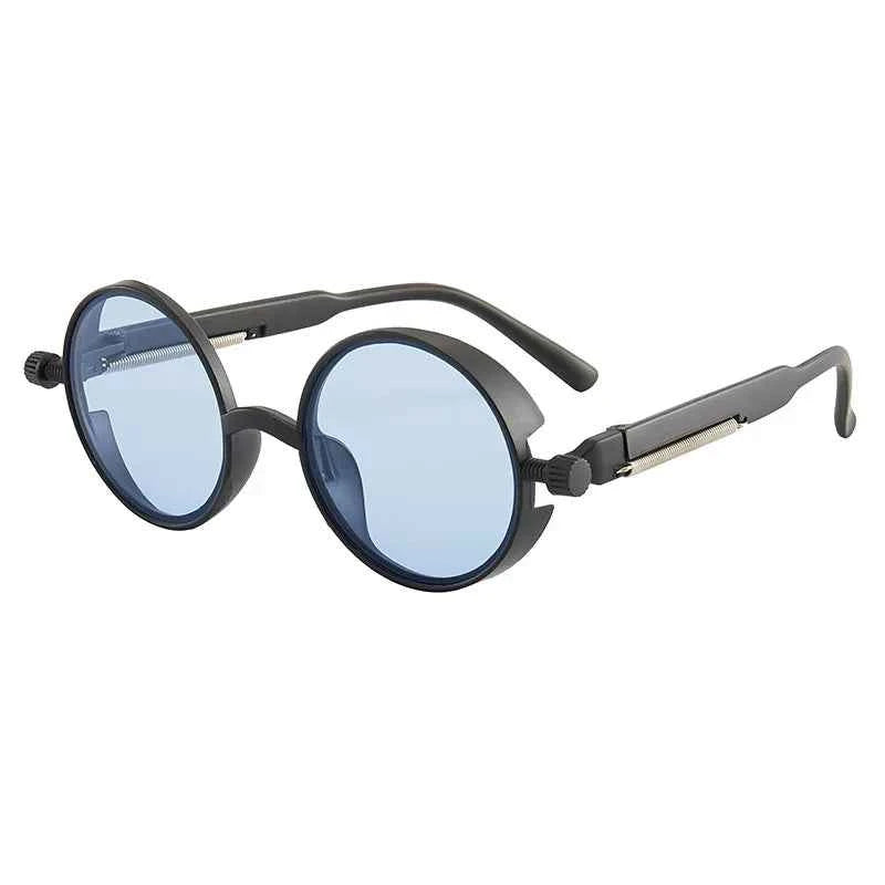Retro Round Steampunk Sunglasses - Classic Gothic Eyewear