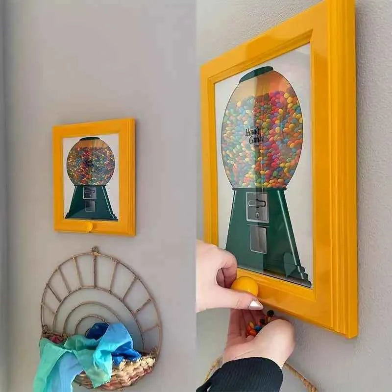 Wall-Mounted Candy Dispenser for Photos — Decorative Storage & Display Frame - Tulique