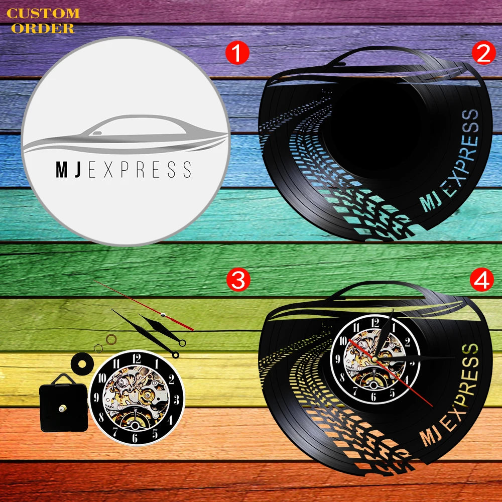 Professional Motorcycle Vinyl Wall Clock - Extreme Freestyle Decor