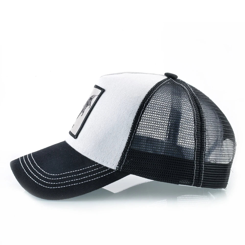Bat Embroidery Baseball Cap - Premium Snapback Trucker Hat