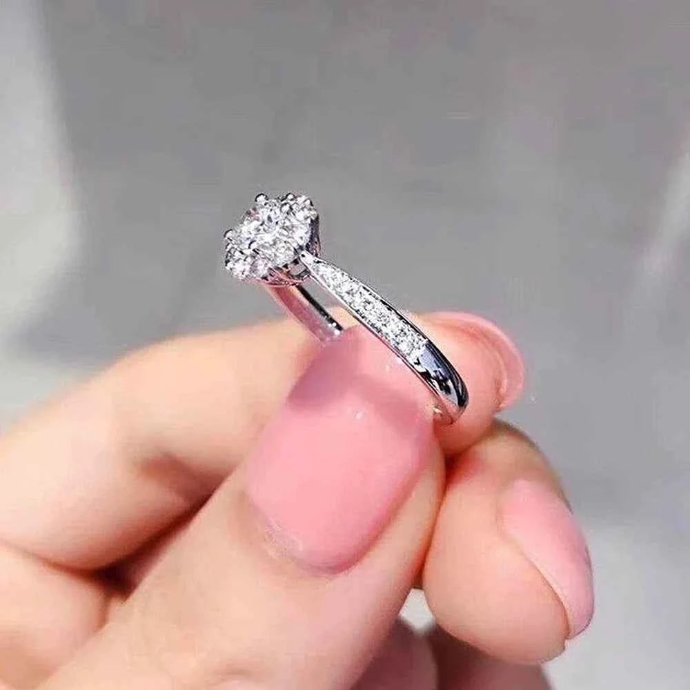 F1458 Diamond Ring White Gold Round Brilliant Cut Natural Diamond Engagement Women's G Color Halo Design