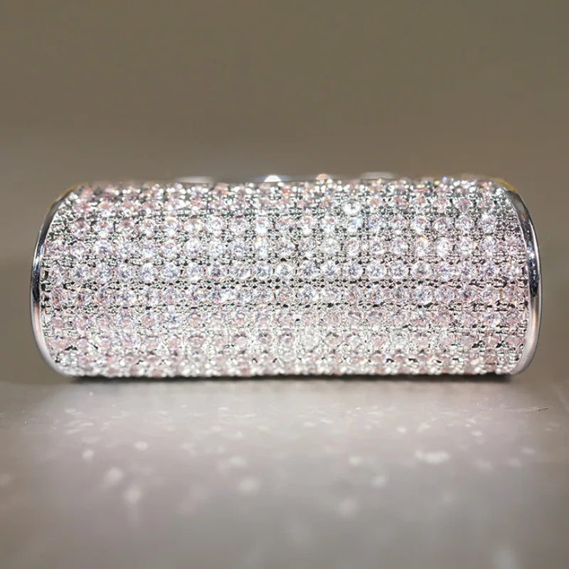 Premium Geometric Cocktail Ring - Micro Pave Rhinestone Statement Jewelry