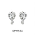 Round brilliant diamond earrings - white gold with sparkling natural diamonds for weddings