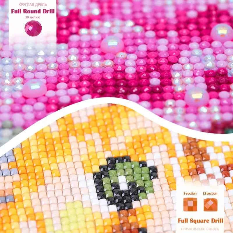 5D Diamond Painting Kit Floral Abstract Paint by Number Embroidery 30x40cm - Tulique