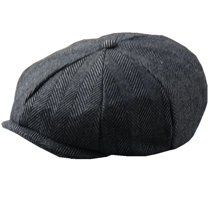 Male Plus Size Ivy Hat Big Head Man Spring Summer and Autumn Newsboy Cap Wool Beret Caps Winter Felt Flat Caps 55-58cm 59-60cm - Tulique