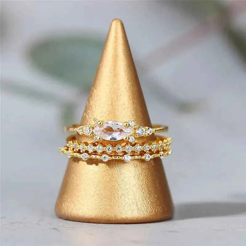 H234 Women's 18K Solid Gold Natural G Color Marquise Cut Diamond Engagement Ring with Side Diamonds