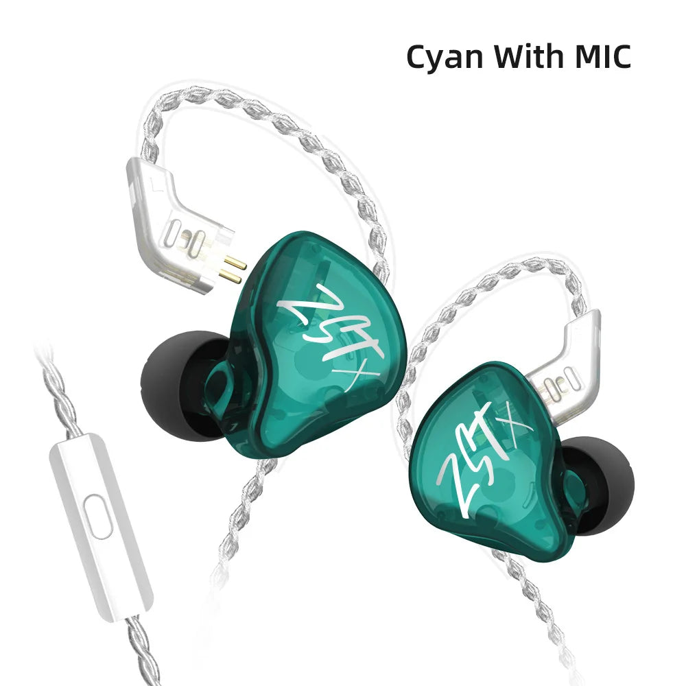 KZ ZST X 1BA 1DD Hybrid HIFI In Ear Earphones Bass Earbud Sport Noise Cancelling Headset KZ ZSTX ZSNPRO ZSX EDX PRO VX C12