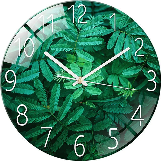 Elegant Modern Glass Wall Clock - Light Luxury Art