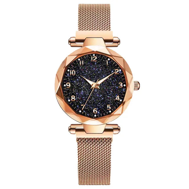 Elegant Magnetic Starry Sky Watch - Women's Quartz Wristwatch