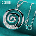 Elegant Zircon Pendant Necklace - Sterling Silver Charm