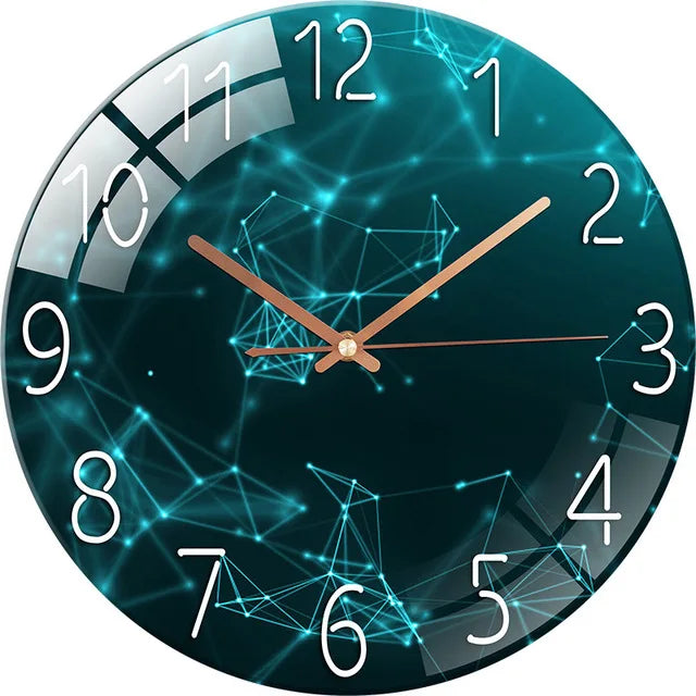 Elegant Modern Glass Wall Clock - Light Luxury Art