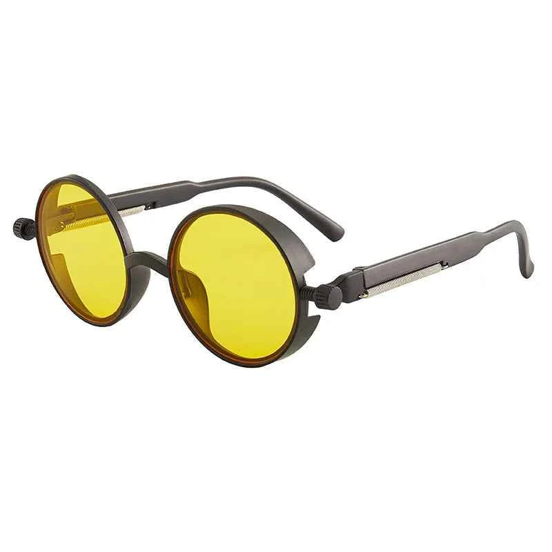 Retro Round Steampunk Sunglasses - Classic Gothic Eyewear