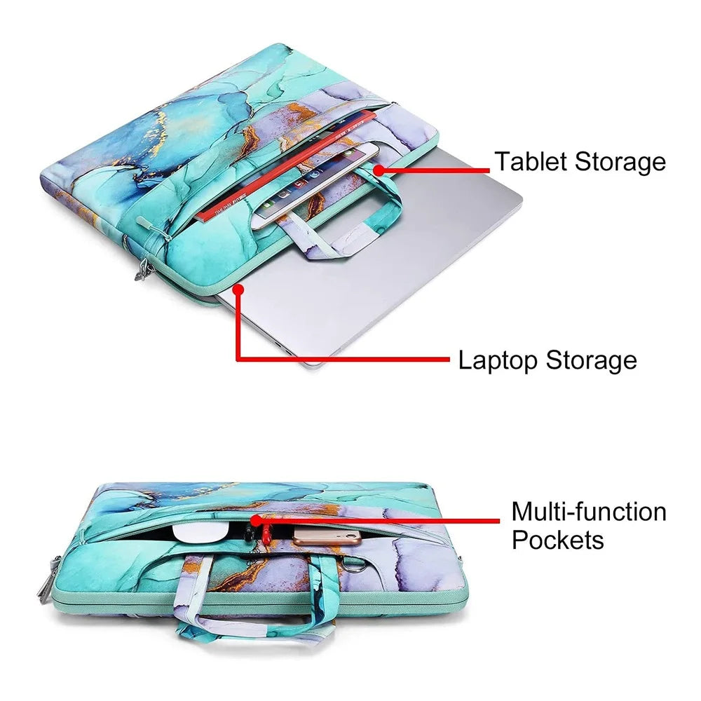 Premium Laptop Shoulder Bag - Water-Resistant Canvas Briefcase
