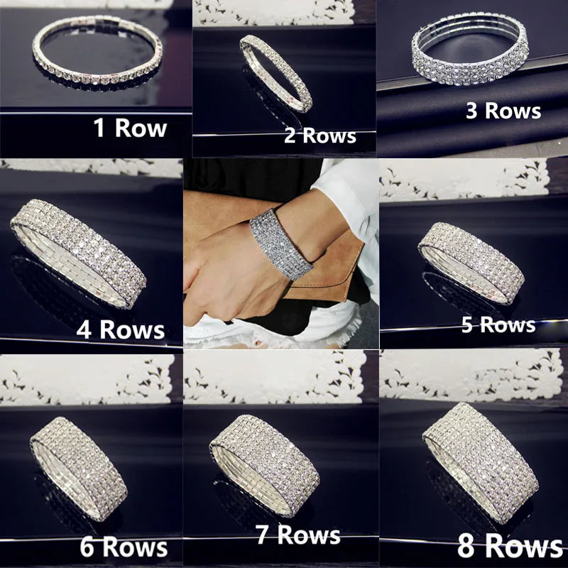 Elegant White Crystal Bracelet - AAA CZ Zircon Elastic Design