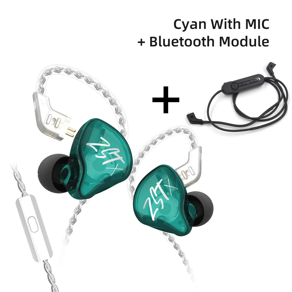 KZ ZST X 1BA 1DD Hybrid HIFI In Ear Earphones Bass Earbud Sport Noise Cancelling Headset KZ ZSTX ZSNPRO ZSX EDX PRO VX C12