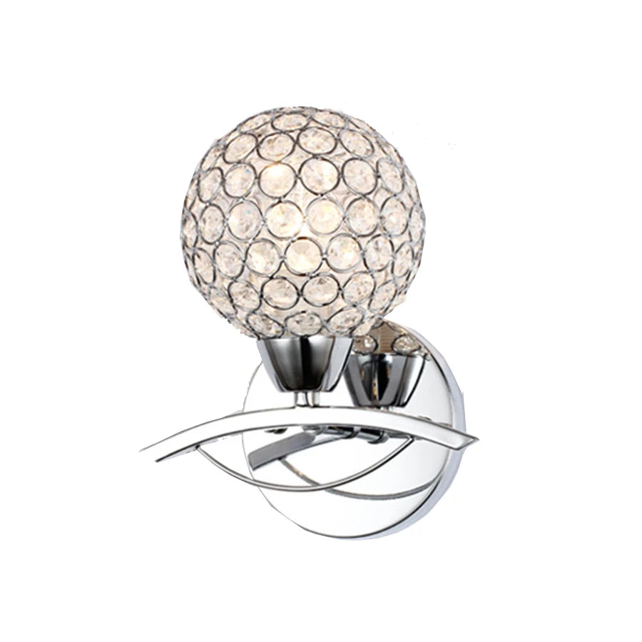 Luxury Crystal Bedside Wall Light Fixture - Elegant Home Decor