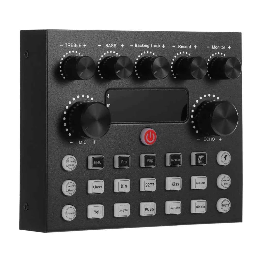 Professional Audio Mixer Sound Card - Mobile Voice Changer & Effects