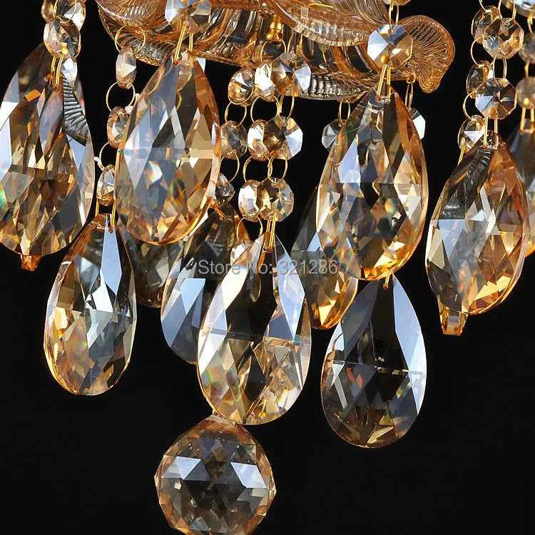 Elegant Gold Lustres Modern Crystal Chandelier Lighting