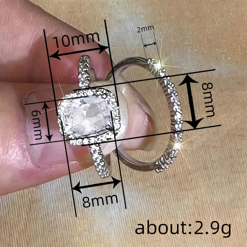 Elegant Cushion Cut Engagement Ring - Natural Diamond Halo