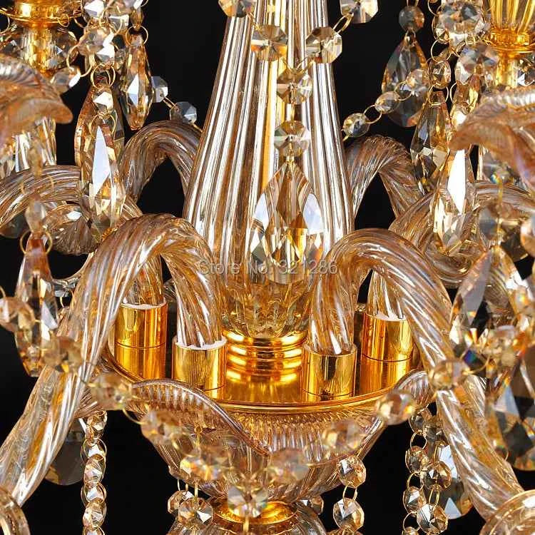 Elegant Gold Lustres Modern Crystal Chandelier Lighting