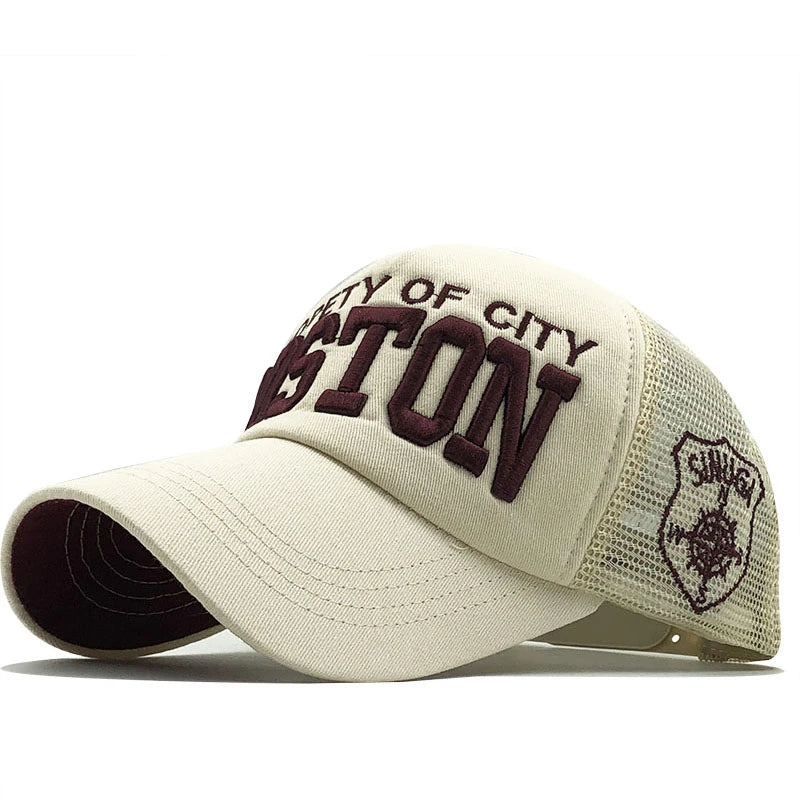 3D Embroidery Cotton Letter Men's Mesh Baseball Cap Women's Summer fishing Cap Gorra Hombre Snapback Caps Bone Dad Hat 56-60CM - Tulique
