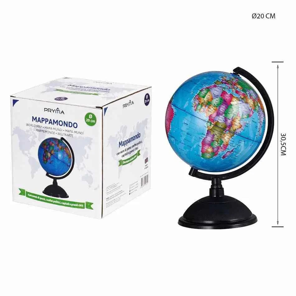 Large Educational Globe - 20cm Diameter World Globe for Kids and Home - Tulique
