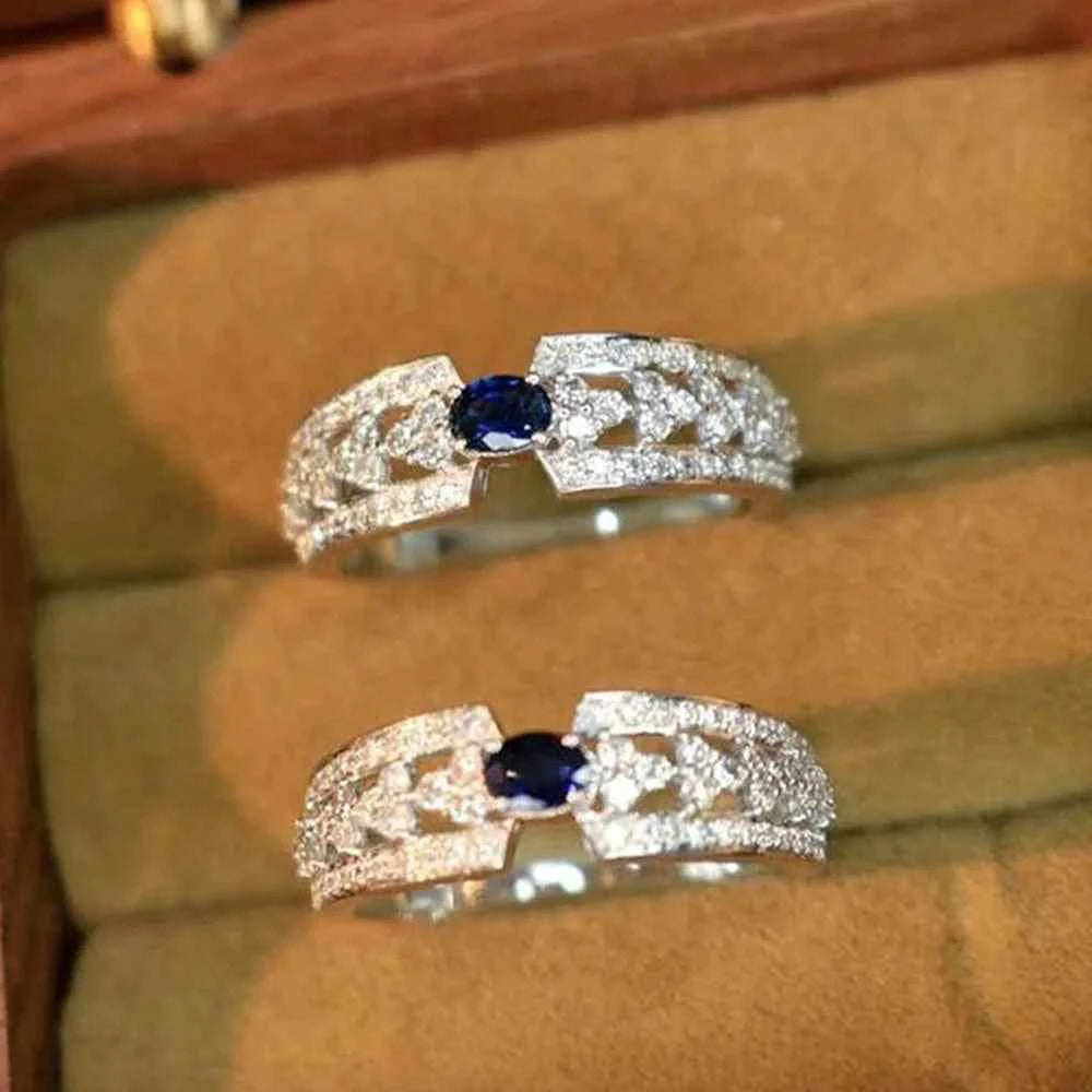 F1628 White Gold Diamond Ring Oval Cut Natural G Color Women's Engagement Jewelry