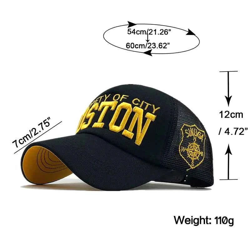 3D Embroidery Cotton Letter Men's Mesh Baseball Cap Women's Summer fishing Cap Gorra Hombre Snapback Caps Bone Dad Hat 56-60CM