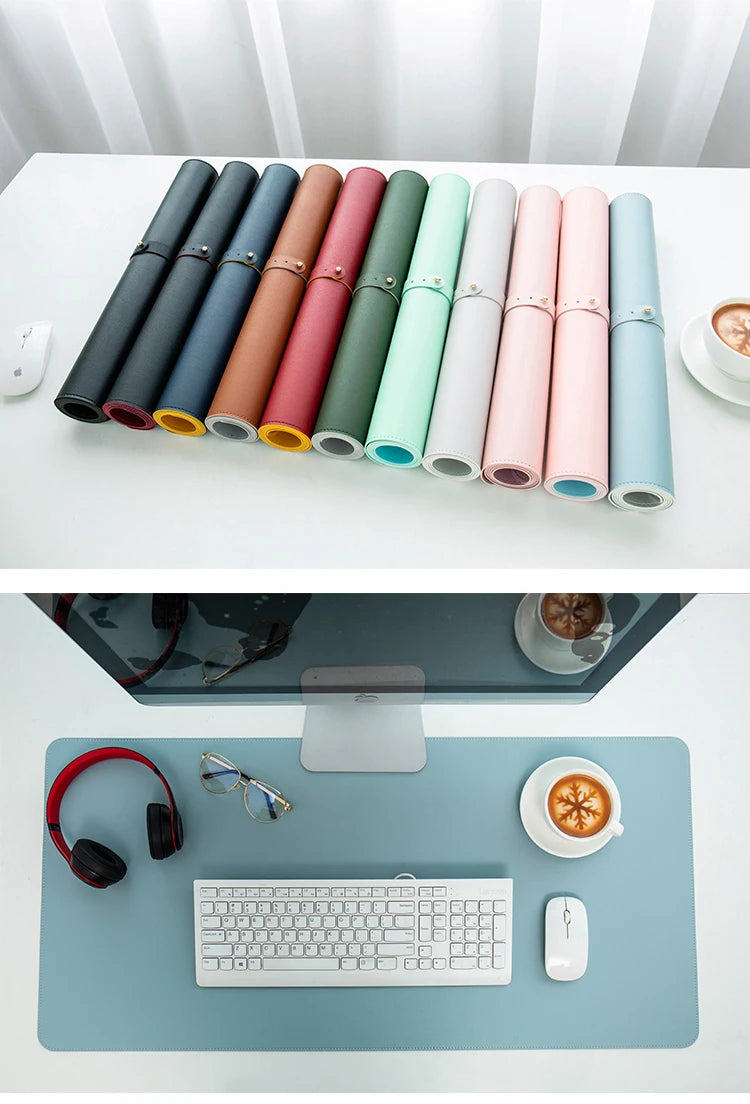 Premium Large Gaming Mouse Pad - Waterproof PU Leather Desk Mat