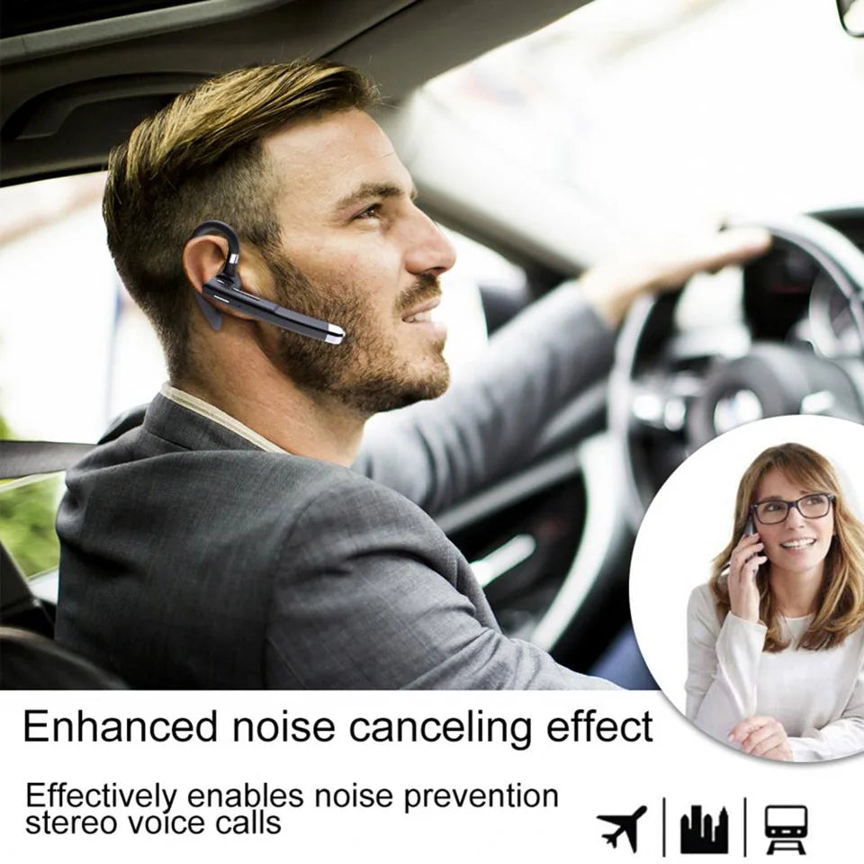 Premium Wireless Bluetooth Headset with Microphone & Noise Cancellation