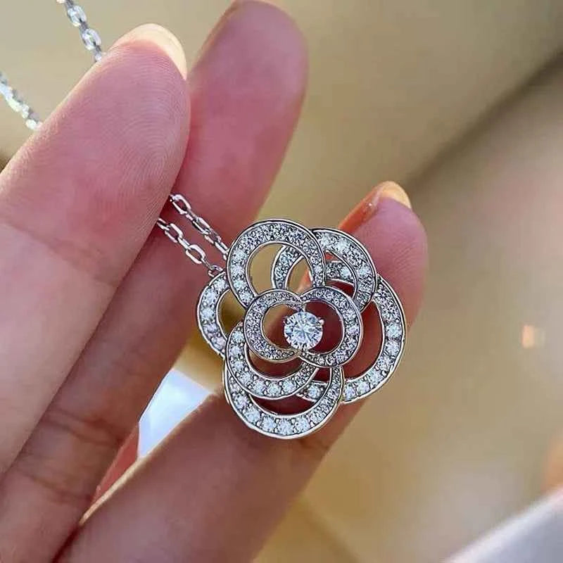 E3202 Diamond Earrings Silver Round Brilliant Cut G Color Natural Diamonds Side Diamond Women's Classic Everyday Wear Jewelry