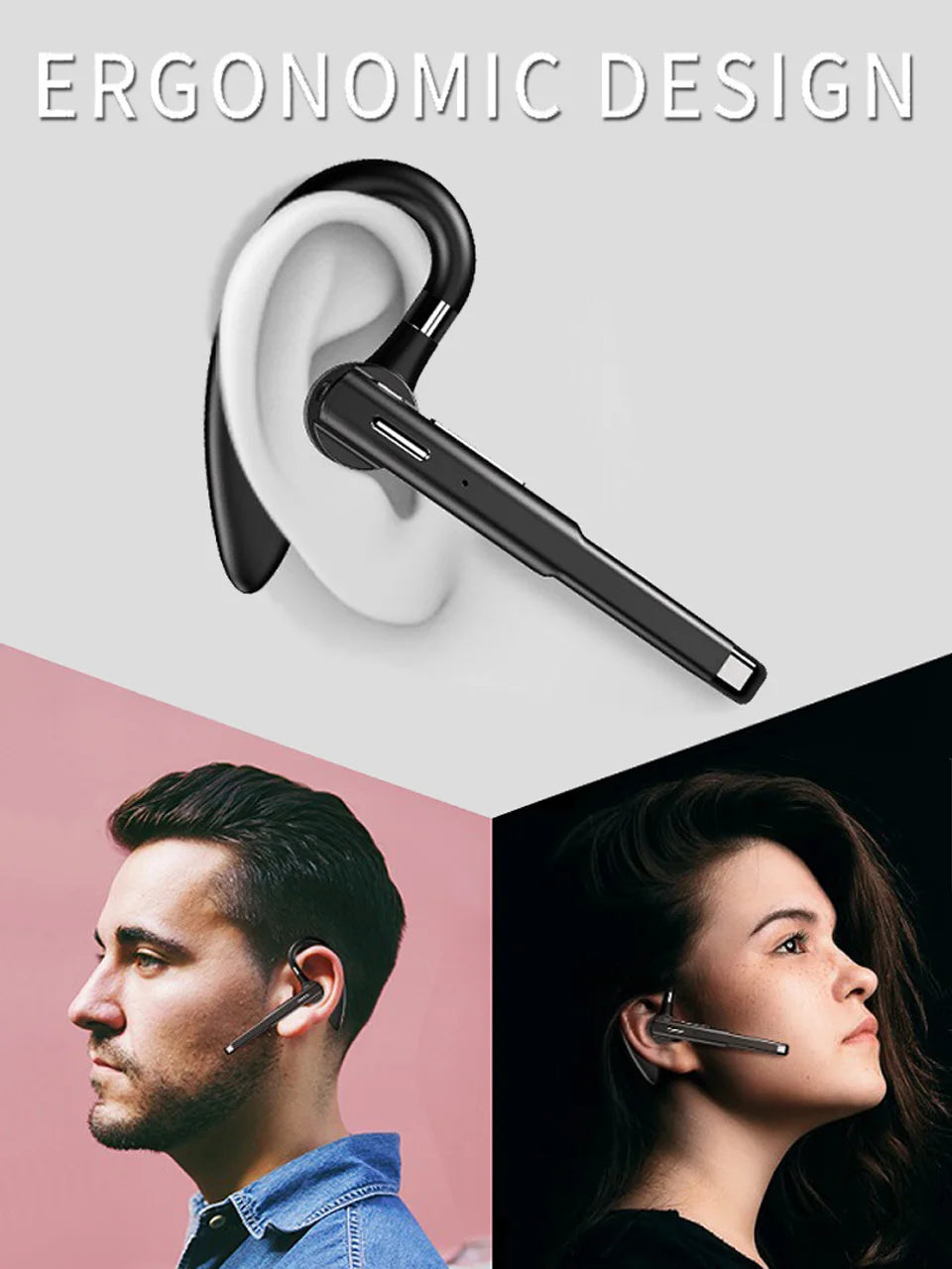 Premium Wireless Bluetooth Headset with Microphone & Noise Cancellation