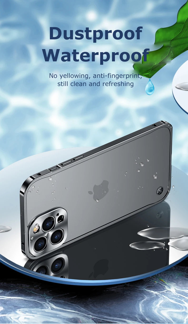 Premium Magnetic Aluminum iPhone Case - Full Protection