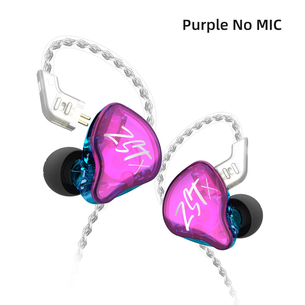 KZ ZST X 1BA 1DD Hybrid HIFI In Ear Earphones Bass Earbud Sport Noise Cancelling Headset KZ ZSTX ZSNPRO ZSX EDX PRO VX C12