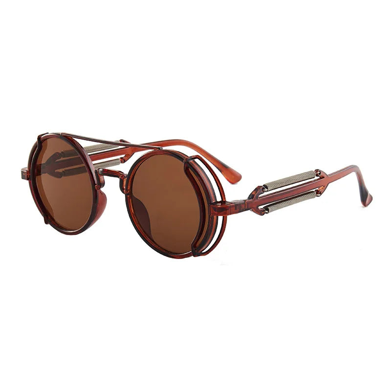 Classic Steampunk Sunglasses - Luxury Retro Round Frame