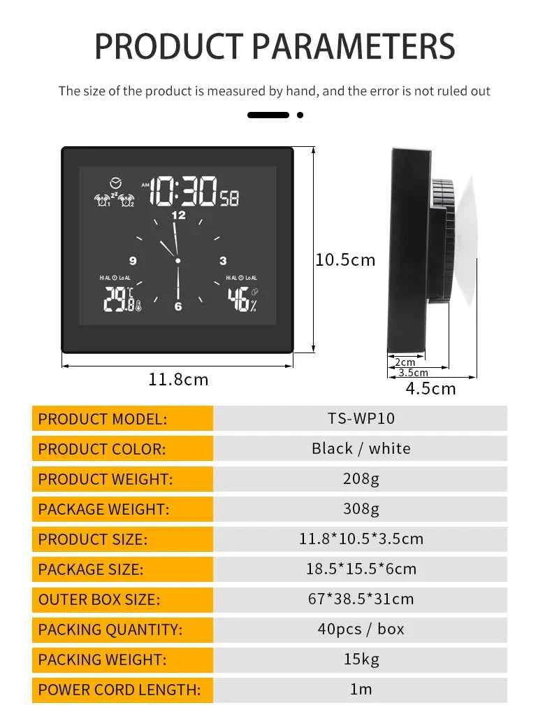 Waterproof Digital Clock with Timer - IP65 LED Display for Any Environment - Tulique