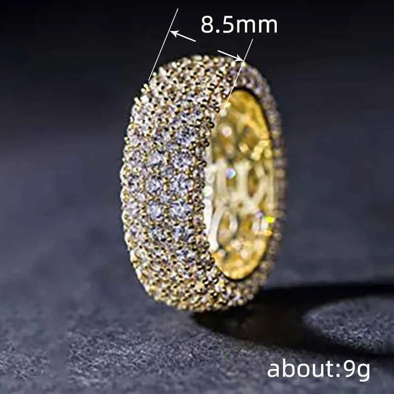 H360 Luxury Women's 18K Solid Gold Natural G Color Diamond Round Brilliant Cut Wedding Band
