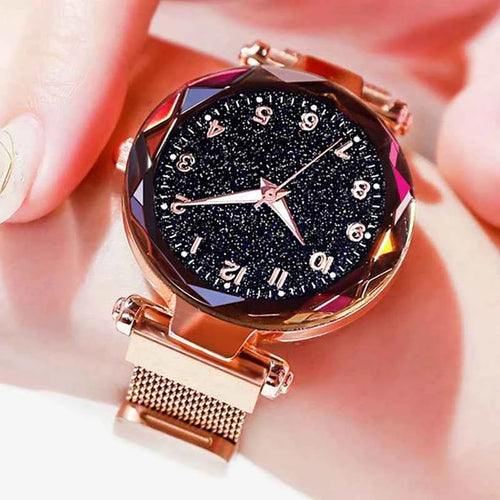 Elegant Magnetic Starry Sky Watch - Women's Quartz Wristwatch