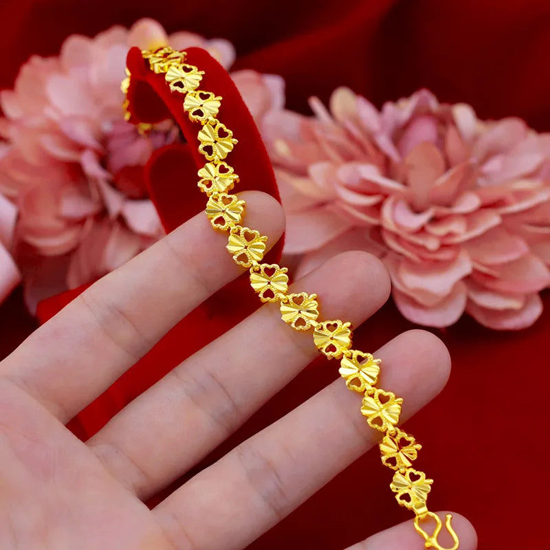 Elegant 18k Gold Bracelet for Women - Fine Chain & Link