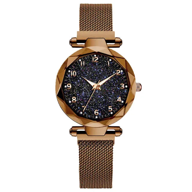 Elegant Magnetic Starry Sky Watch - Women's Quartz Wristwatch