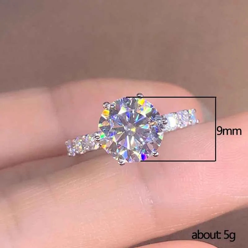 F1393 Women's White Gold Natural Diamond Engagement Ring with Round Brilliant Cut and G Color Side Stones