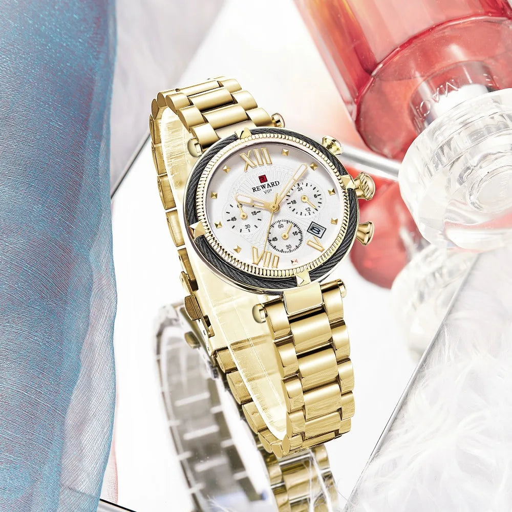 Premium Luxury Women's Quartz Watch - Waterproof & Elegant
